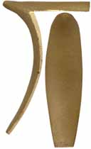 Late Style Buttplate, sand cast brass

Overall length 4", width 1-1/8", comb 2-1/2"